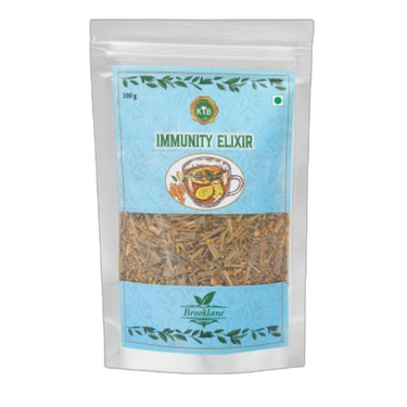 Brooklane Immunity Elixir Tea pouch packaging design 1