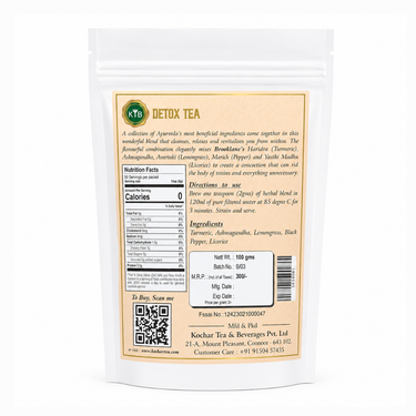 Brooklane Detox Tea pouch with herbal cleanse ingredients