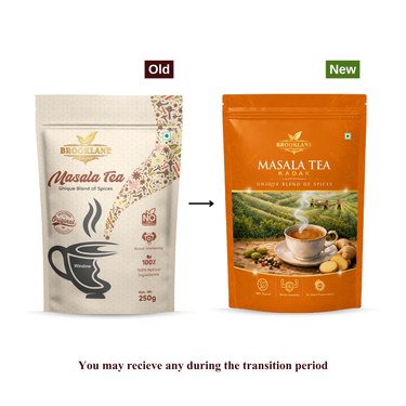 Brooklane Masala Chai Kadak pouch with whole spices