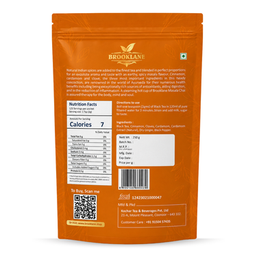 Brooklane Masala Chai Kadak brewed cup with milk