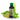 Bottle of Brooklane Heena Oil with heena powder and leaves on a white background