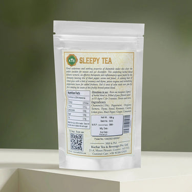 Brooklane Sleepy Tea pouch back nutrition label